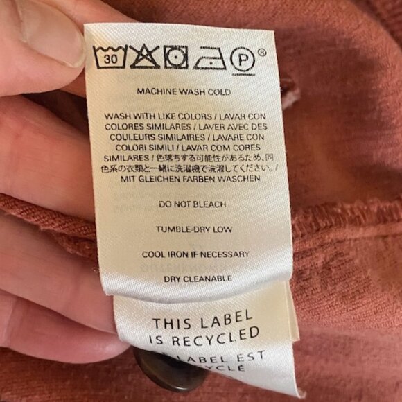 Outerknown Terra Cotta Brown Corduroy Pants, Women's Size 27 - Picture 7 of 11